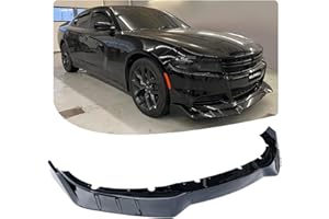 WildWell Front Bumper Lip Splitter Fits 2015-2018 Dodge Charger Base & 2019-2024 Dodge Charger SXT Only, Front Lip Air Dam Chin Spoiler Guard Glossy Black
