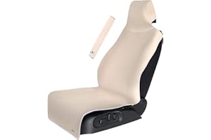 Gorla Gear Beige Premium Universal Fit Waterproof Stain Resistant Tan Khaki Car Seat Cover Neoprene Non-Slip Bucket Seat Dog & Kid Auto Protector Save Your Leather & Cloth Seats, Van, Truck, SUV
