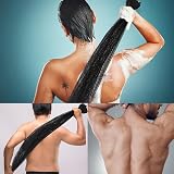JASSINS African Net Bath Sponge Back Scrubber 66 Inch Stretch Black view 4