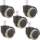 MYLB-5X Replacement Office Computer Chair Stem Swivel Castors Casters Wheels Black Furniture Caster Swivel Castors