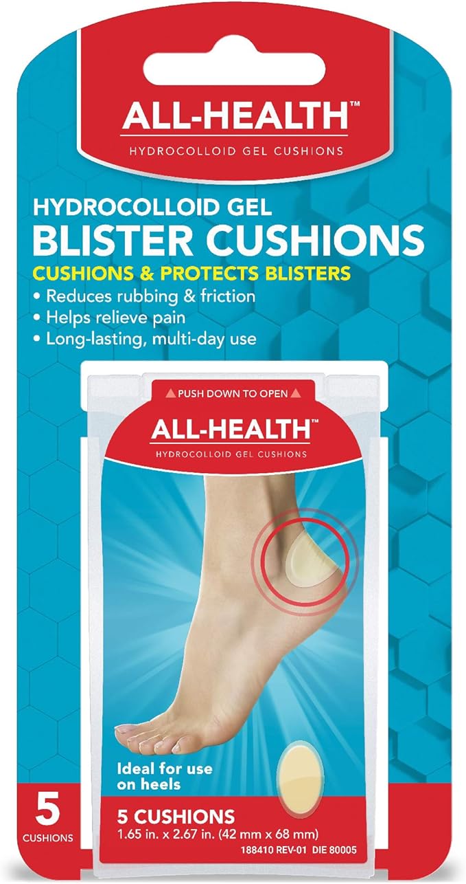 All Health Extreme Hydrocolloid Gel Blister Cushion Bandages, Heel, 1.65 in x 2.67