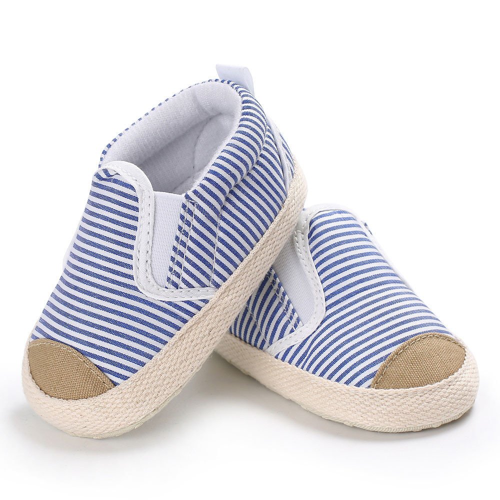 Topgrowth Sneaker Tela Scarpe Bambino Infanzia Strisce Pattini Primi Passi  Tela Morbide Scarpine Neonato per 0-18 Mesi Femmina urban-earth.co.uk