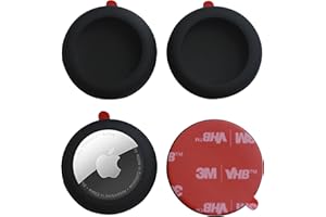 echinff Silicone Case with 3M Strong Adhesive Sticker, 4 Pack Protective Case for Apple Air Tags for Sticking On Tv Remote Headphones Luggage Laptop Camera Bike