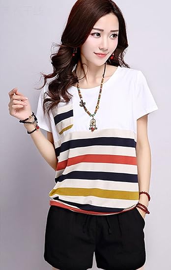 レディース 半袖 カットソー ロング Tシャツ パイピングデザイン 2タイプ A8 Tシャツ カットソー 通販 Amazon