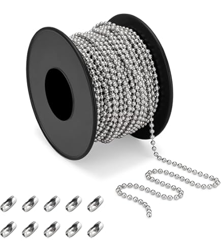 Amazon.com: #10 Beaded Ball Chain 4.5mm – Stainless Steel (SS) 100