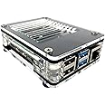 C4Labs Zebra PoE + Case Kit for Raspberry Pi 4B or 3B+ and PoE+ HAT or Official PoE Hat - Black Ice