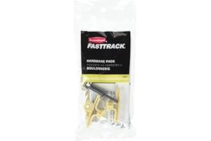 Rubbermaid Garage FastTrack Rail Hardware Pack Gray for Home/Garage/Wall/Shed Organization