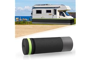 FNYLOTUSR Easy Installation RV Skirting, Travel Wheel Skirt for Mobile Home Exterior, PVC with Tightly Metal Plates, Convenient Storage Wheel Rv Cover for Garden,Outdoor, Yard (Black, 2.6 x65.62 ft)