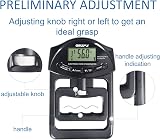 GRIPX Digital Hand Dynamometer Grip Strength Meter 198lbs 90Kgs Black view 5
