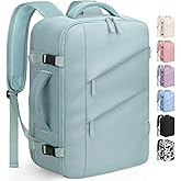 Capolo Travel Backpack for Women Men Waterproof Laptop Backpack Flight Approved Carry On Backpack Overnight Weekender Bag College Bookbag for Business, Work, Traveling Fits 17 '' Laptop,Lake Blue