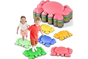 TOPNEW Stepping Stones for Kids, Non-Slip Balance Stepping Stones for Promoting Children's Coordination Skills, Toddler Stepping Stones Obstacle Course for Kids Age 3 4 5 6 7+