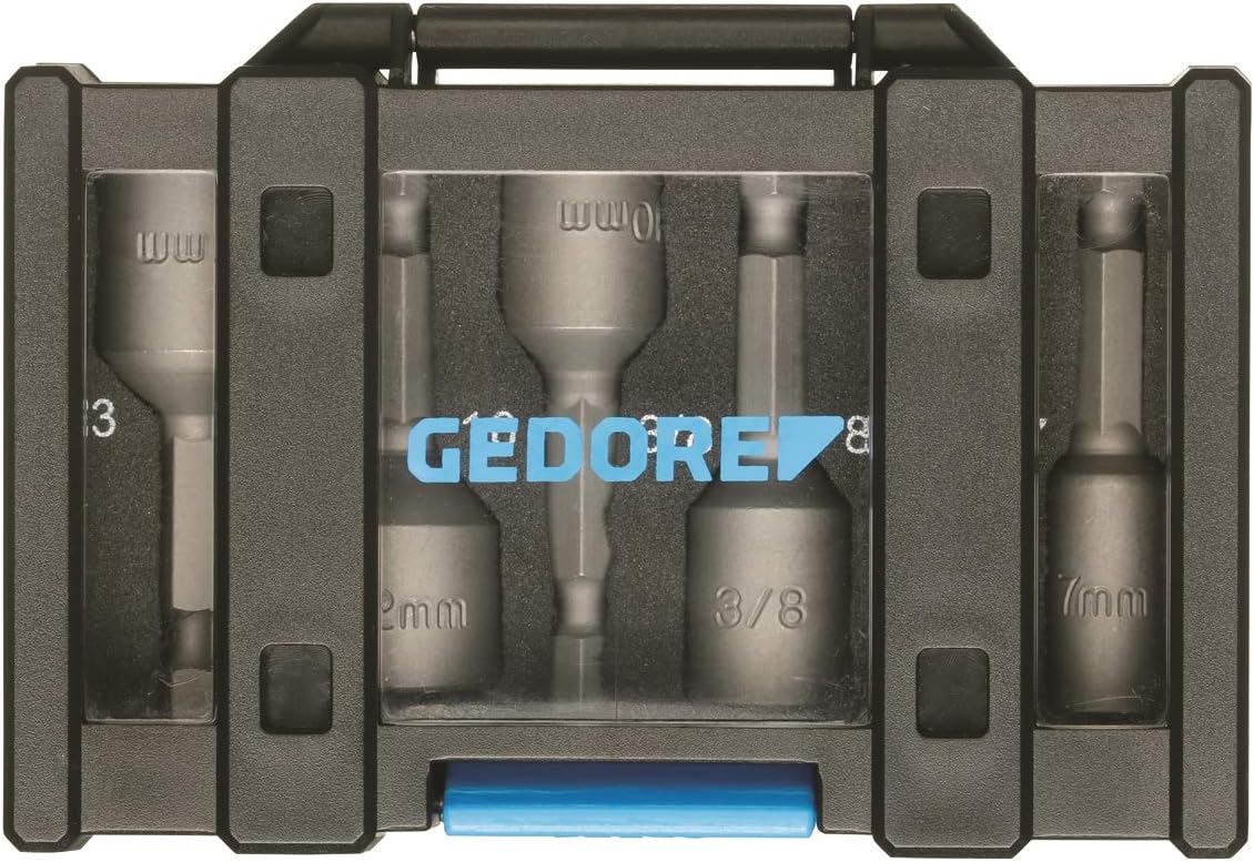 GEDORE 666-006 Bit Box Socket Spanner Machine Holder 6 Pieces, Multi-coloured, Variety Pack - Image 3