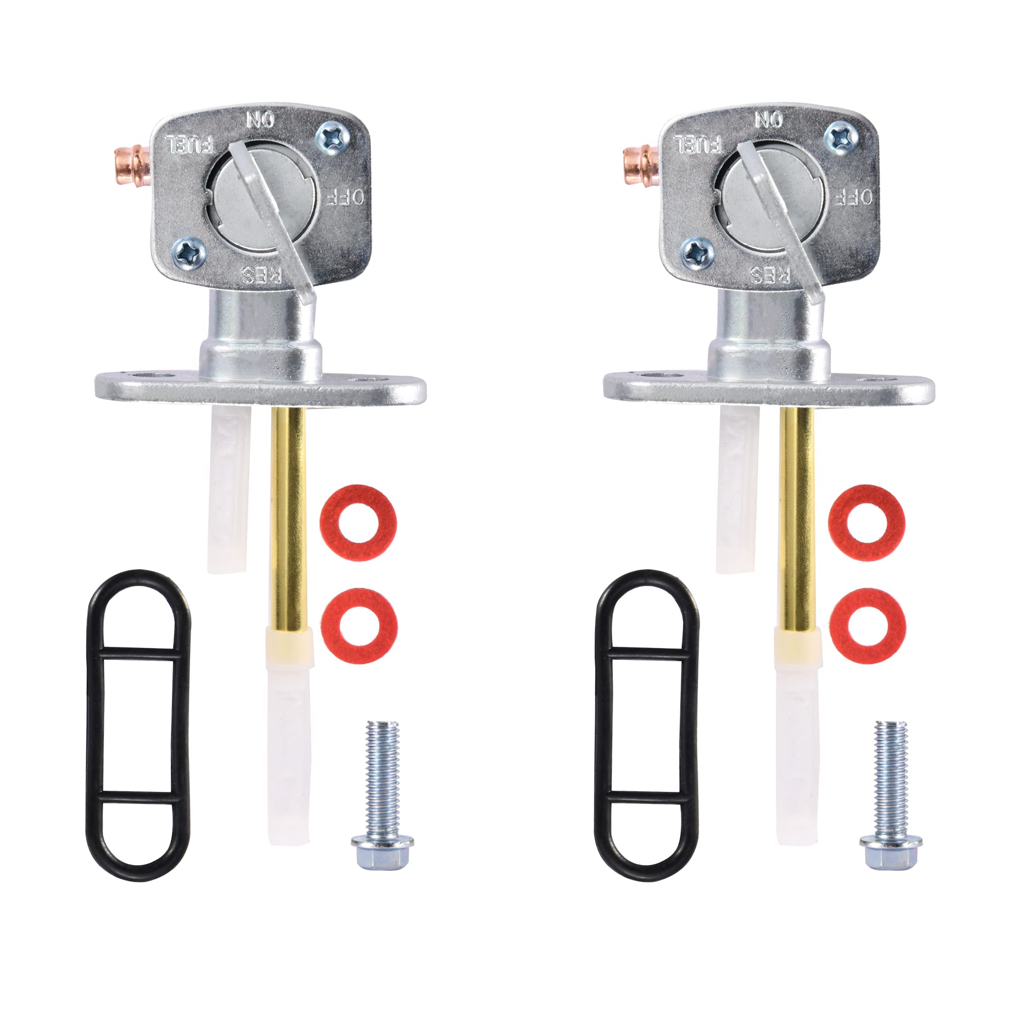 WOOSTAR 1/4" Fuel Valve Petcock Replacement for Bayou ATV 4 Wheeler Pit Dirt Bike Pack of 2