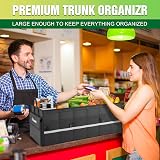 K KNODEL Car Boot Organizer with Foldable Cover Large 3 Compartments view 4