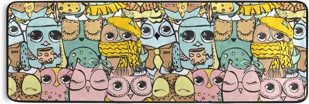 Decoración del hogar Alfombrilla Alfombrilla Búho Patrón sin Costuras