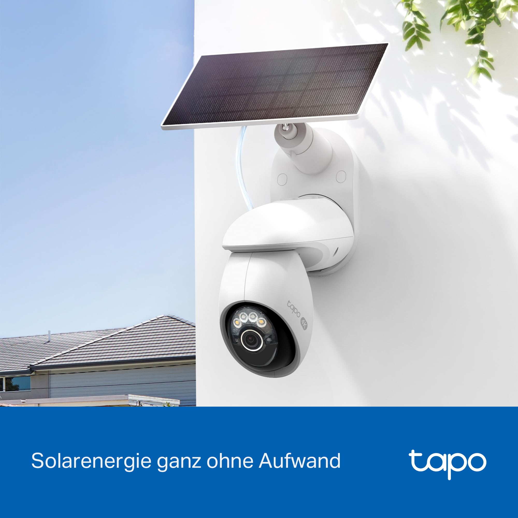 Tapo C660 KIT 4K 360° Solar Überwachungskamera Außen, Akku 10000 mAh, Farbnachtsicht, Dual-Band WLAN, KI-Erkennung, Licht & Ton Alarm, Lokale Speicherung über microSD oder Tapo H500 2