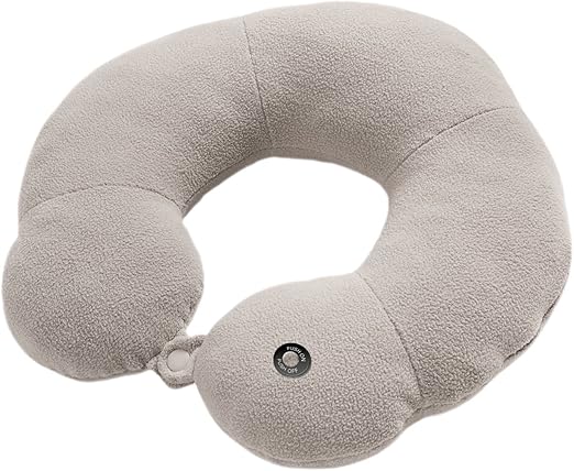 Amazon Com Wellrest Warming Travel Neck Pillow Gray Home Kitchen