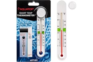 Aquatop Smart-Temp Aquarium Thermometer with Magnet Mount - Easy-to-Read Thermostat for Freshwater and Saltwater Tanks and Water Habitats, ASTT-001