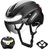 LUMDEER E-Bike Smart Helmet | NTA 8776 Certified | Front Rear Turn Signals | Automatic Brake Light | Photochromic Goggles | R
