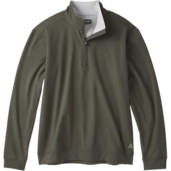 Orvis Men's Brighton Quarter Zip Sweater (XXL, Navy) at Amazon