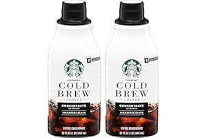 Starbucks Coffee Cold Brew Concentrate 2 Bottles of 32 Fl Oz Net Wt 64 Fl Oz, 64 Fluid_Ounces