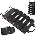 Roll Up Tool Bag with Carabiners | 5 Large Oversized Pouches with Labels | Tool Organizer Bag | Canvas Tool Bag organizer | Tool roll up Bag for Mechanic, Electrician,Carpenter and more