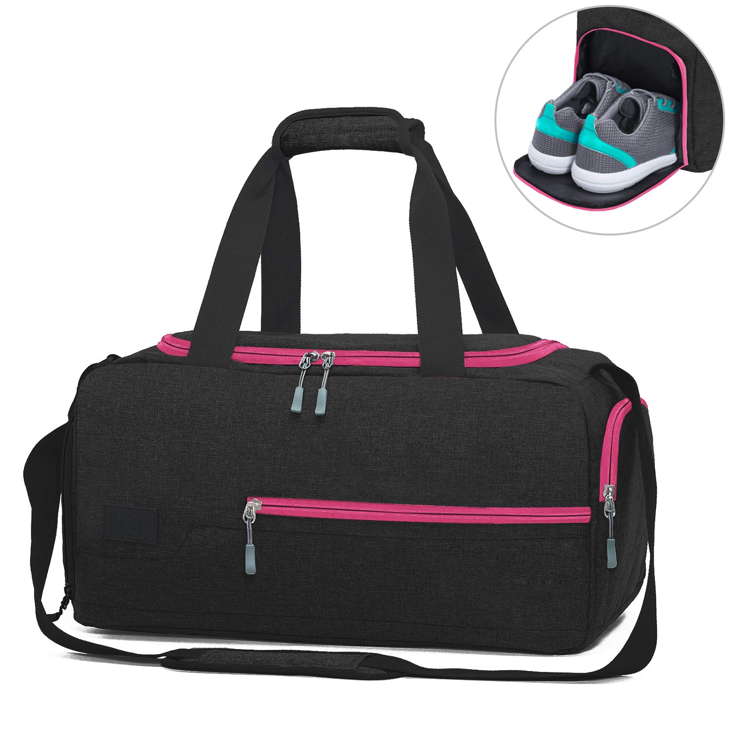 Marsbro water resistant sports gym travel weekender duffel bag with shoe compartment Clearance