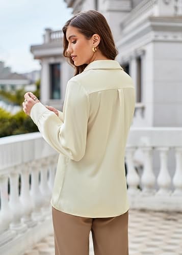 satin business blouse