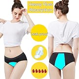 ZVZK Period Pants Heavy Flow 30ML Absorbent Women Leak Proof Panty S Pack of 3 view 3