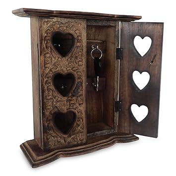 Valentine Day Gift For Loved Ones Wooden Key Cabinet Flower