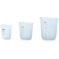 OXO Good Grips 3 Piece Squeeze & Pour Silicone Measuring Cup Set, Blue