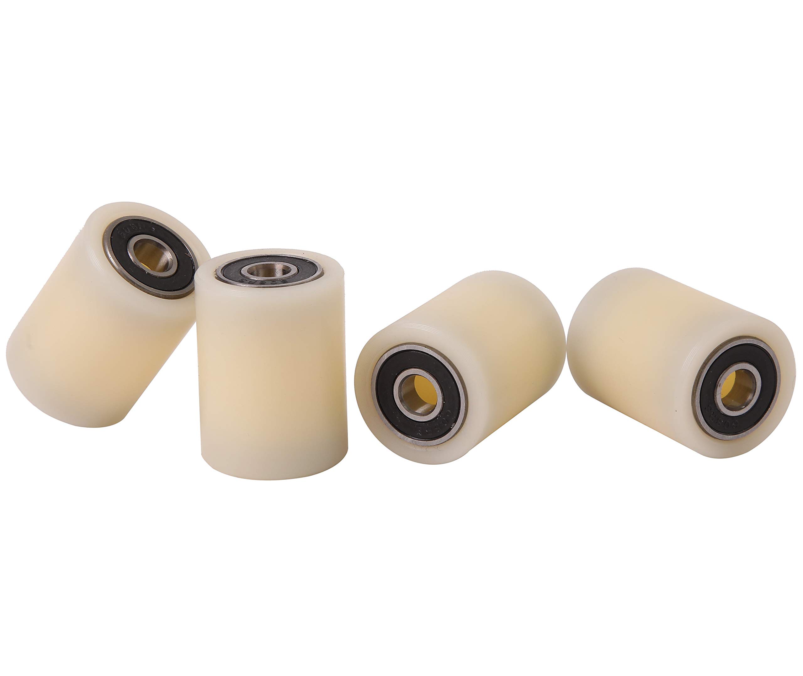 4 Pieces Nylon Rollers 30 mm diameter 40 mm wide 8 mm bearing Precisely Machined in the EU(30-40-8)