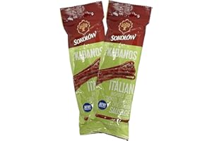 TEAMORE Dry Thin Beef & Pork Kabanos, Italian Style Kabanosy, Cooked, Smoked and Dried Pork Sausage, Polish Traditional Meat 4.2 oz | 120g (pack of two)