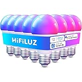 Smart Light Bulbs WiFi 8 Pack： Works with Alexa & Google Assistant, E26 A19 LED Light Bulbs Color Changing with Timer,Dimmabl