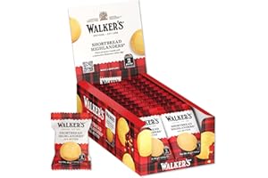 WALKERS Walker's Shortbread Highlanders, Pure Butter Shortbread Cookies, Snack Pack, 1.4 Oz (Pack of 18)