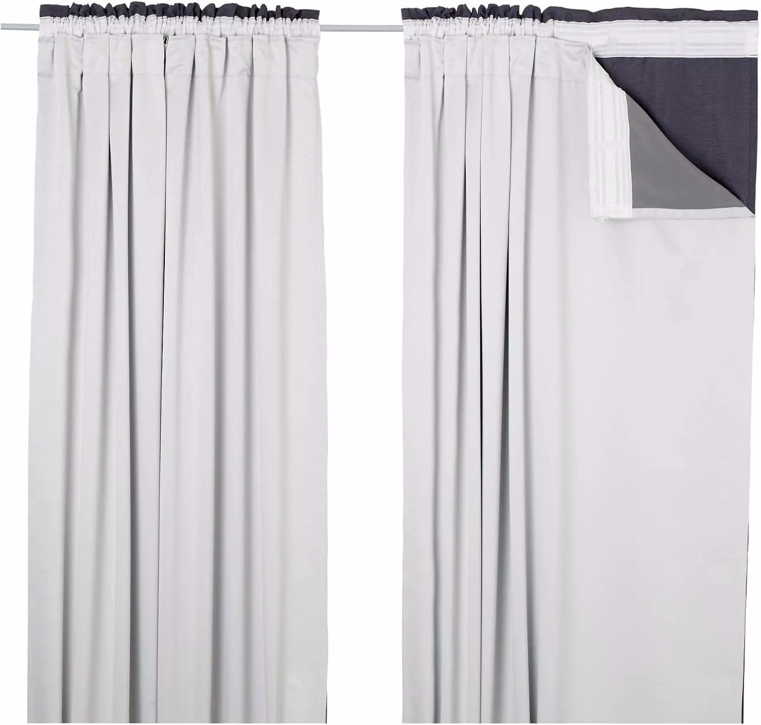 Noah's Linen BLACKOUT THERMAL CURTAIN LINING PAIR 66" x 72 3 PASS