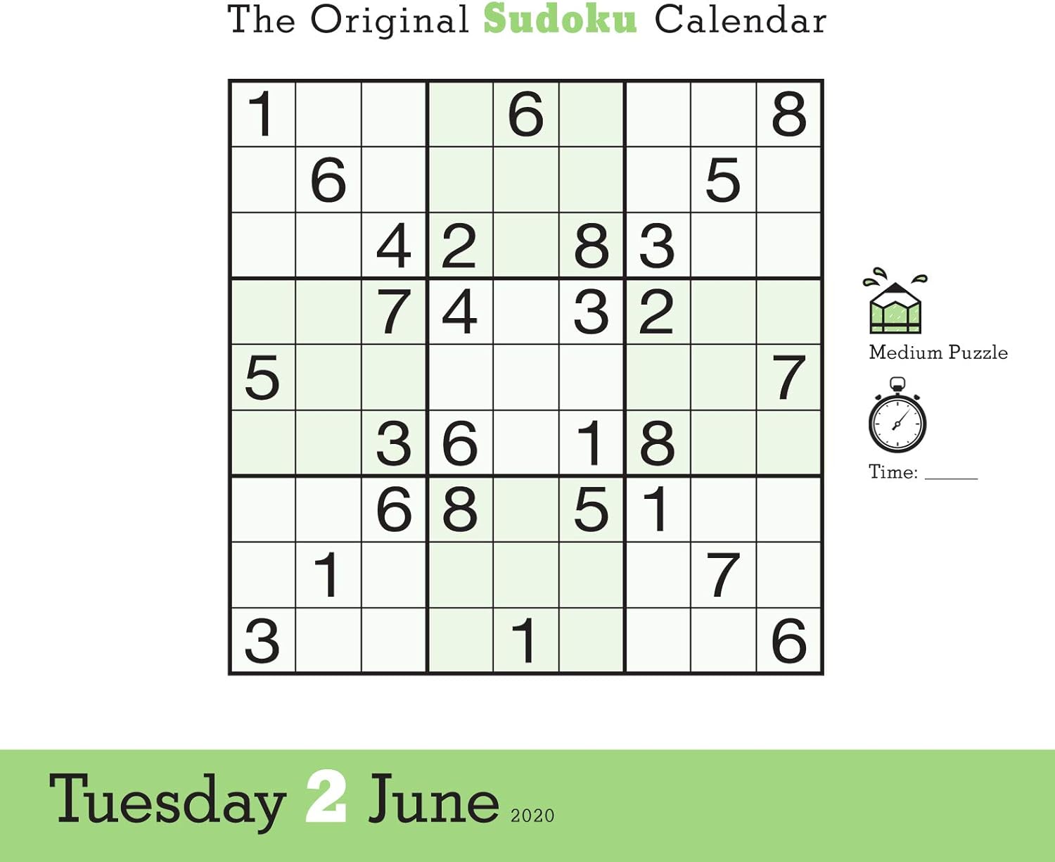 6 x 6 inches the original sudoku color page a day calendar 2020 desktop calendars supplies myswisspanorama com