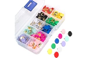 UPDATECLASSIC Thumb Tacks for Cork Board 300-Count, 10 Assorted Colors, Decorative Push Pins for Bulletin Board, Corkboard, Poster, Marking Maps, Notice Boards, Pictures