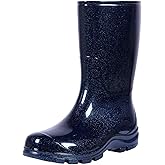Asgard Women's Mid Calf Rain Boots Printed Waterproof Rubber Boots Short Garden Shose