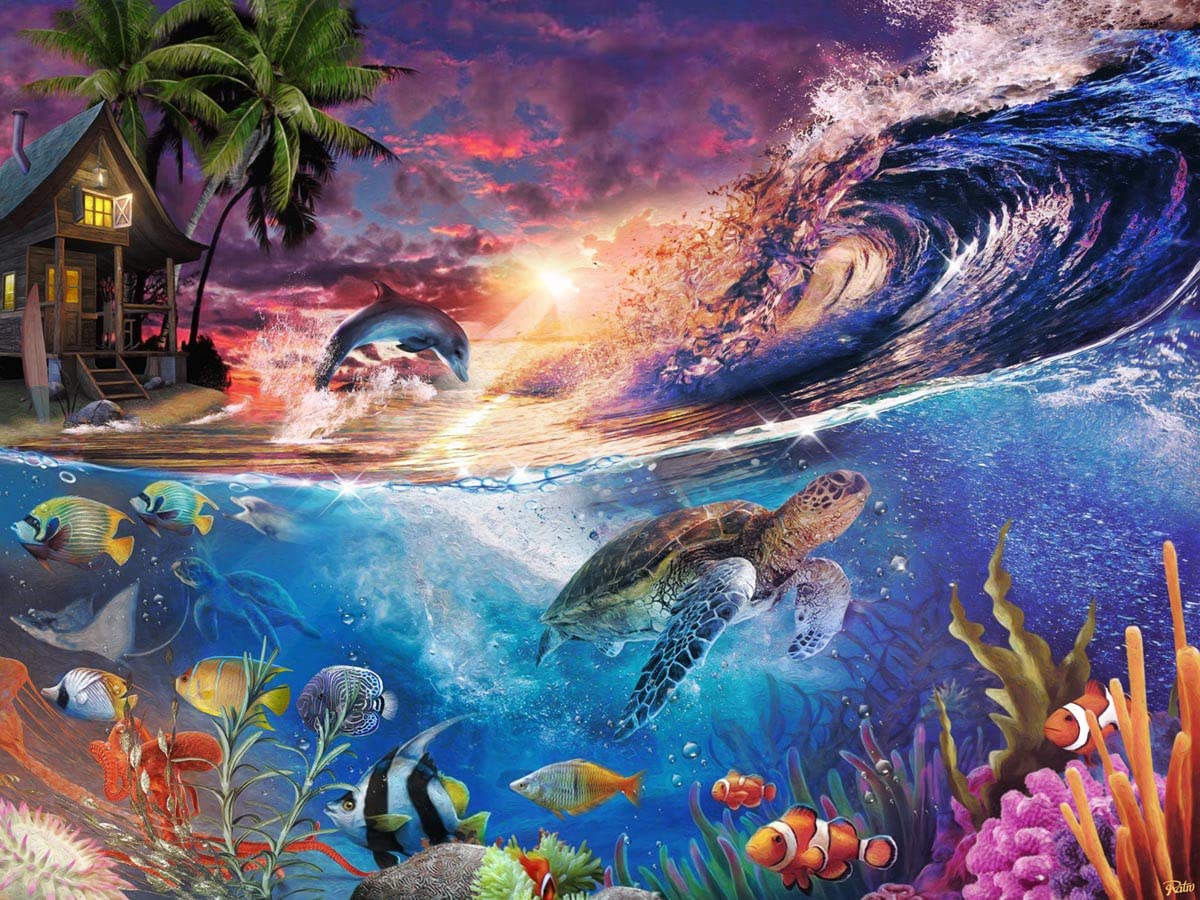 Vermont Christmas Company Evening Sea Jigsaw Puzzle 550 Piece by