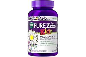 ZZZQUIL PURE Zzzs Kidz, Kids Melatonin Gummy, Sleep Aid, Low Amount of Melatonin for Kids, with Chamomile and Lavender, Melatonin 1 mg, Melatonin Gummies Kids, Berry Flavored, 72 Sleep Gummies