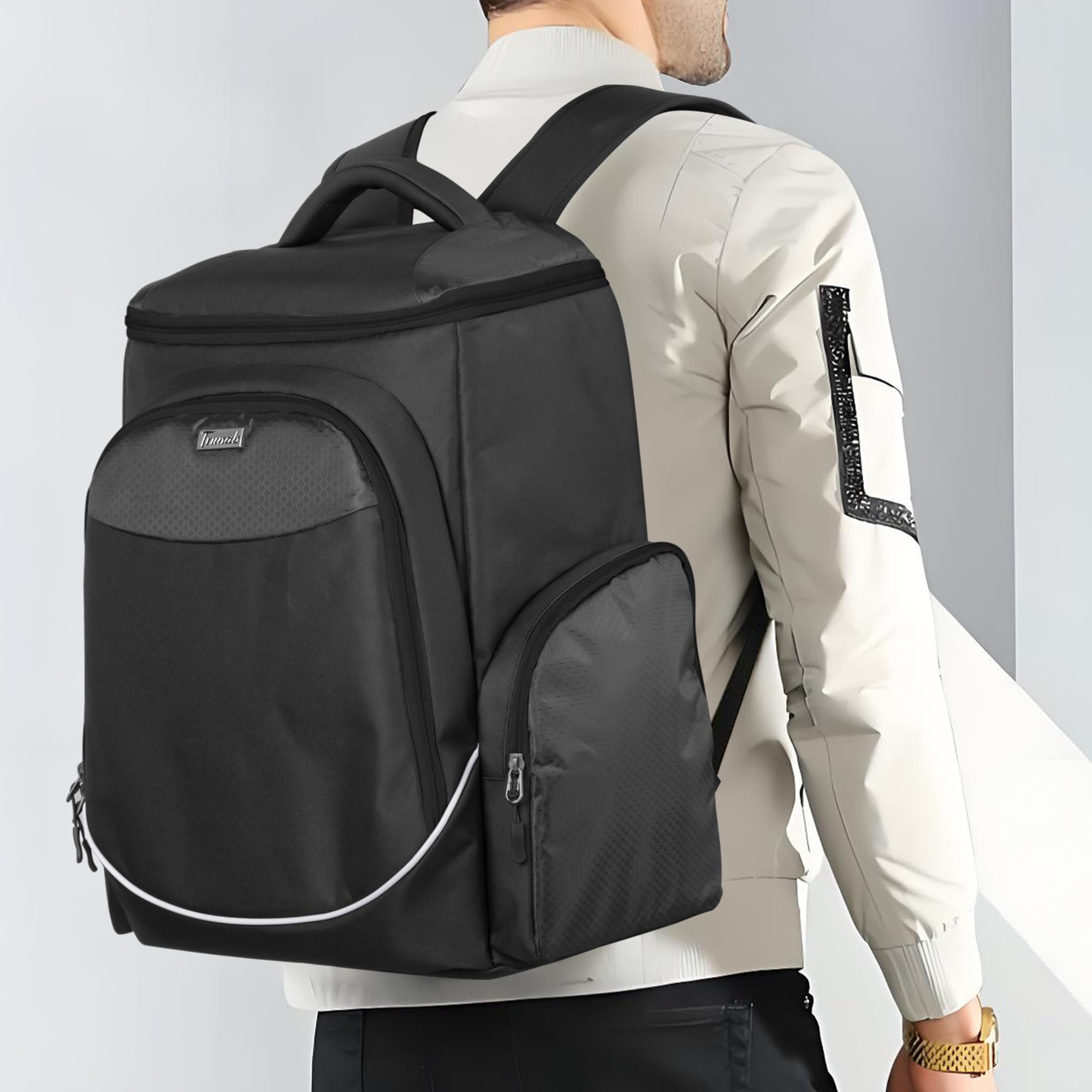 Trunab Gaming Console Backpack Compatible with Playstation 5 / PS5 Slim / PS4 / Xbox One, Travel Carrying Bag with Multiple Pockets for 15.6” Laptop and Gaming Accessories