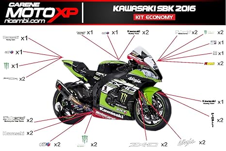 Aufkleber fur Motorrad grafiken Kawasaki Zx10-R 2016 SBK 2016 Racing Economy