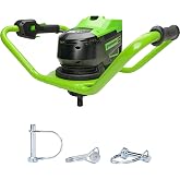 Greenworks Pro 80V Brushless (43CC Gas Equivalent) Earth Auger / Post Hole Digger - Auger Bit and Battery / Charger Sold Separately