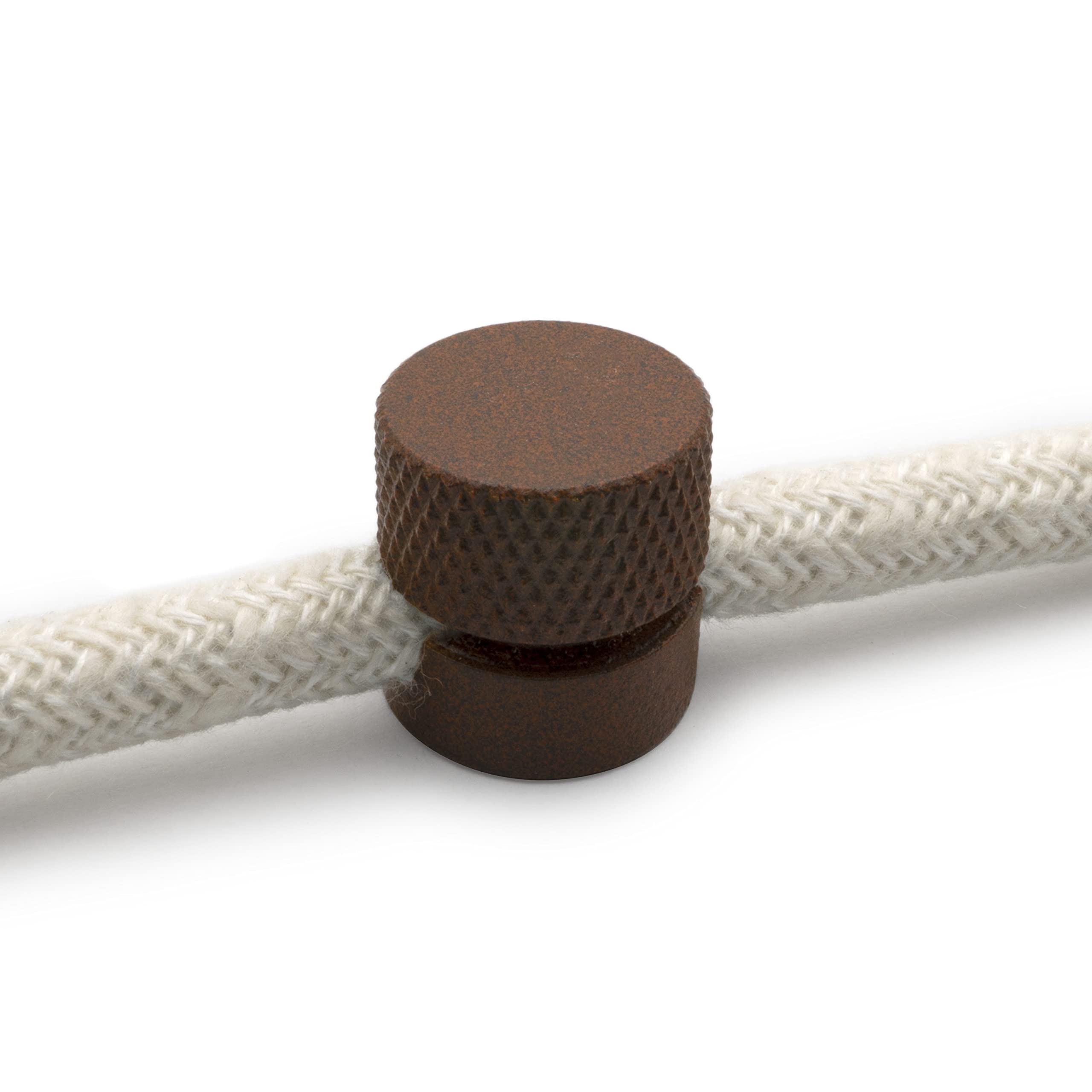 Amarcords - 3 Aluminum cable gland decentralizers with visible cable adjustment. For lamps and suspensions. Color CORTEN — image 1