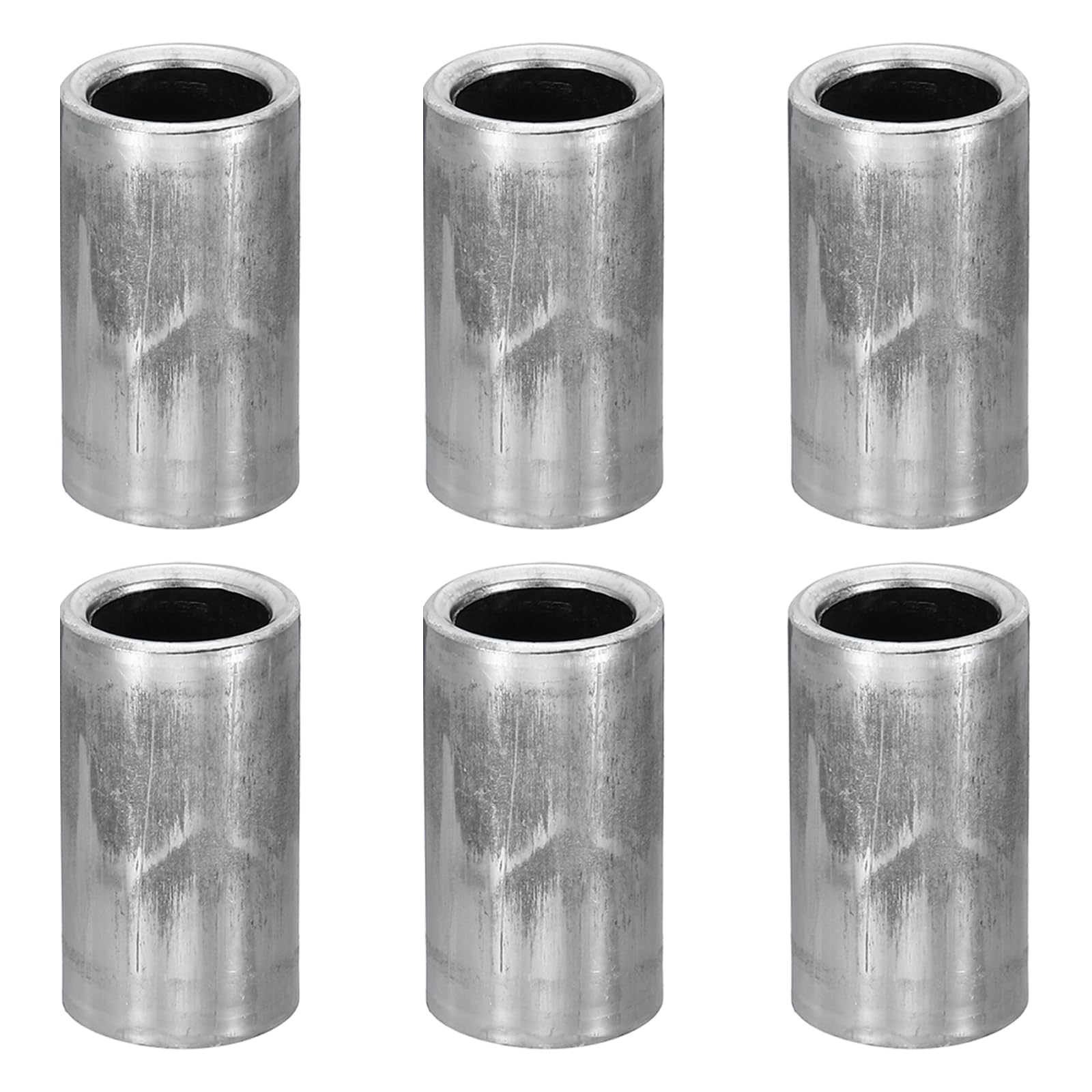 PATIKIL M10 Steel Spacers, 6 Pcs Metal Spacers Steel 10mm ID x 14mm OD x 25mm L Carbon Steel Spacer Screw Standoff Round for 2/5in or M10 Screw Bolts