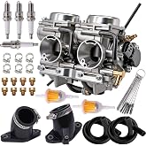 JDLLONG XVS650 Carburetor Carb Fit for Yamaha V Star 650(V-Star650) XVS650 Motorcycle 1998-2016 Replace 4HD-14501-02-00 5VN-14501-00 with Intake Manifold
