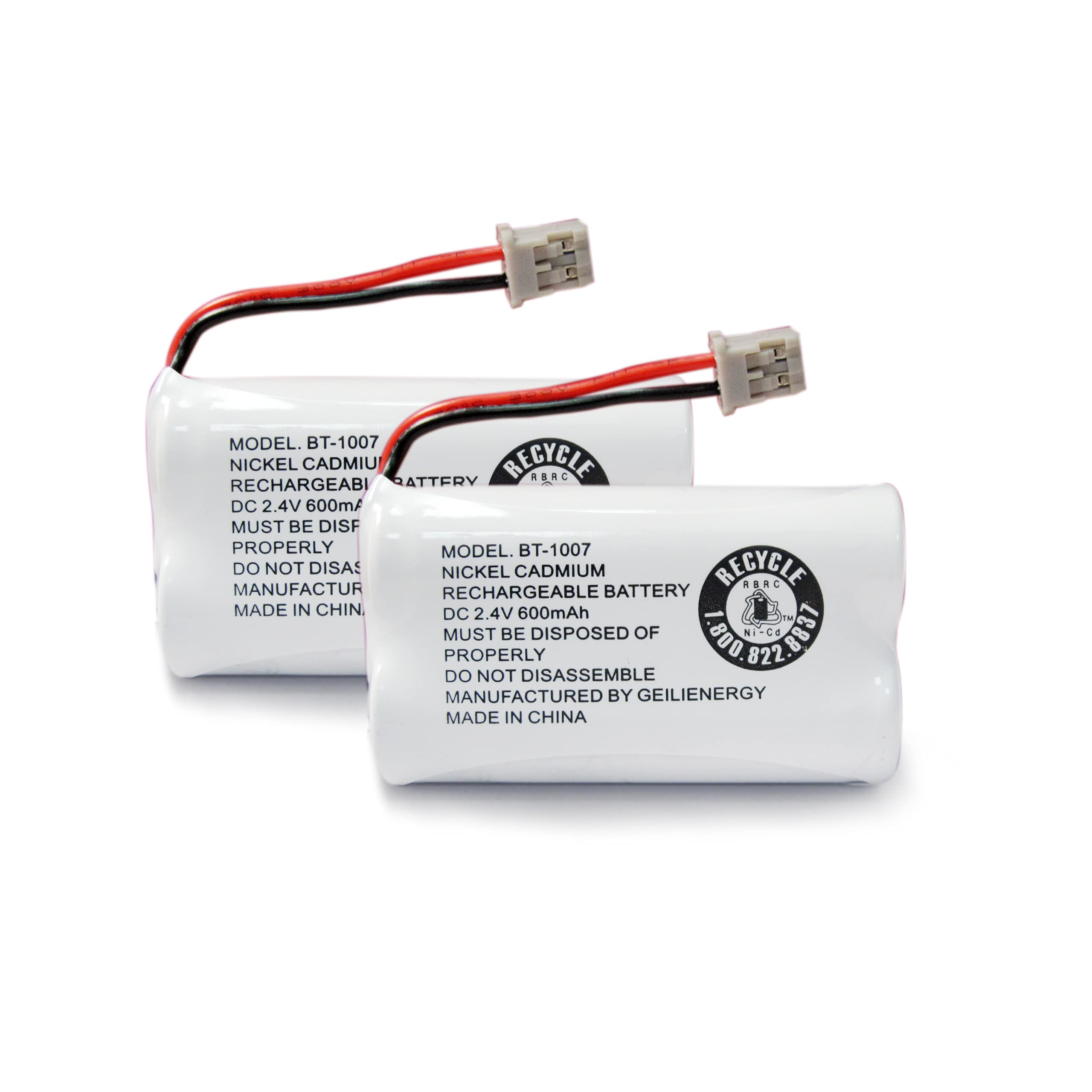 GEILIENERGY BT1007 BT-1007 BBTY0651101 Battery Compatible with BT904 BT-904 BT1015 BBTY0460001 BBTY0510001 BBTY0624001 BBTY0700001 HHR-P506, HHR-P506A Cordless Phone(2-Pack)