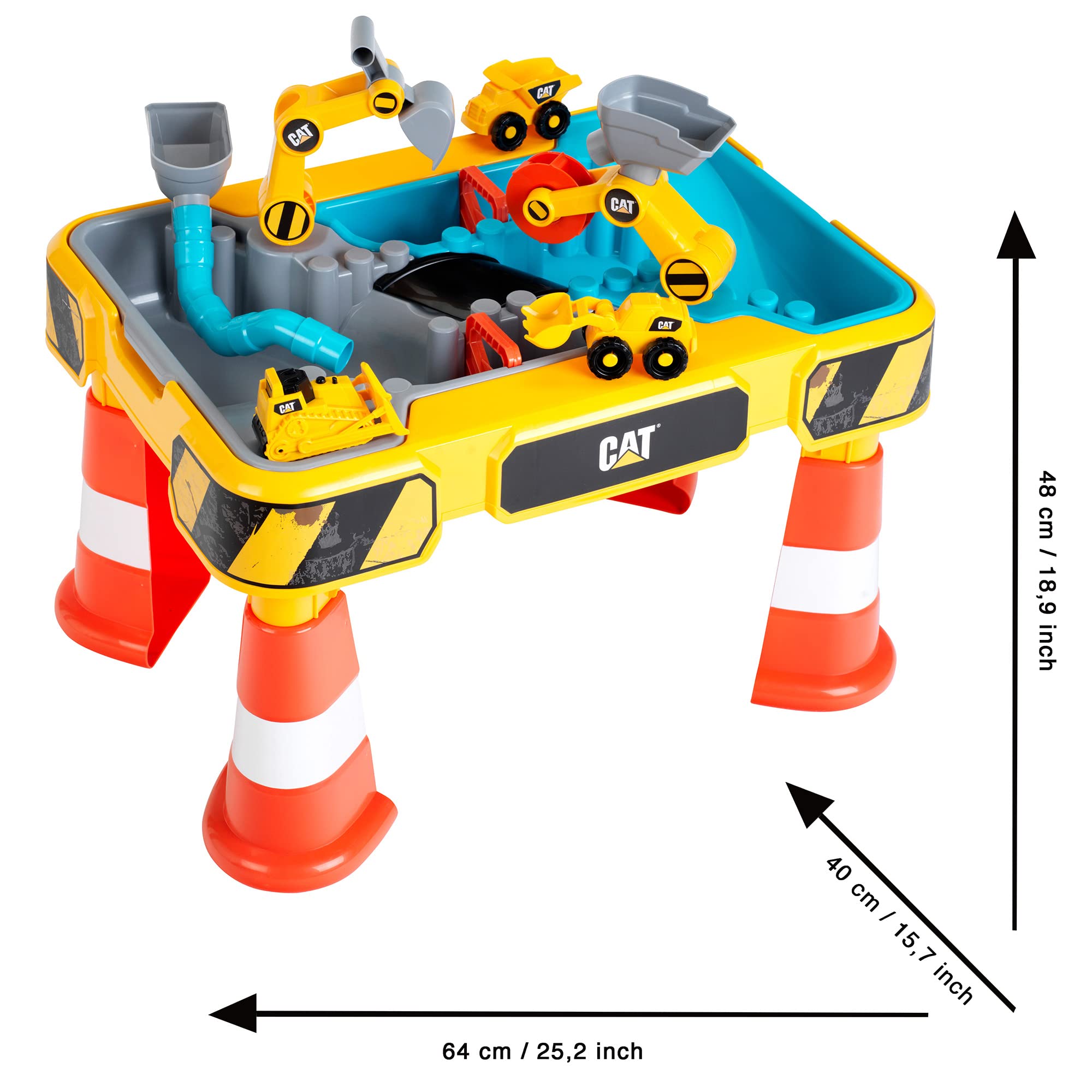 Klein CAT: Sand and Water Play Table, Kids Pretend Play, Construction Toys, Ages 18 Months+