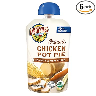 earth's best organic stage 3 baby food chicken pot pie dinner